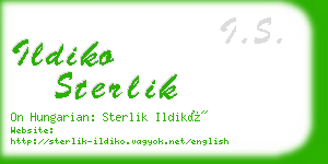 ildiko sterlik business card